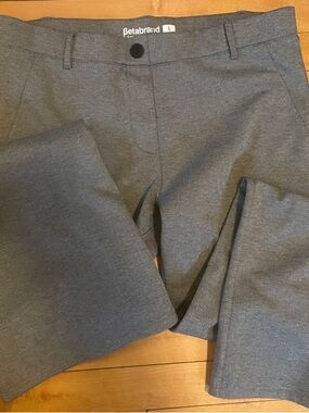 Betabrand Women’s black and Tan Flare pants